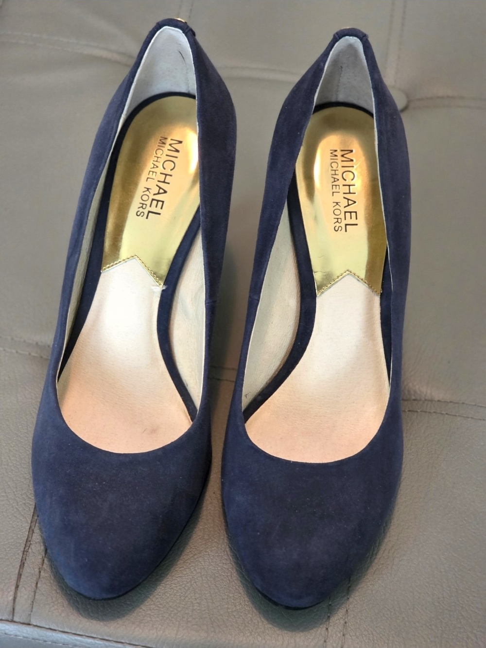 Michael Kors Blue Suede Classic Pump